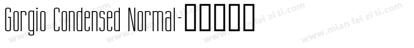Gorgio Condensed Normal字体转换